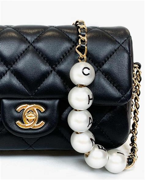 chanel bag with pearl handle|chanel bag with pearls strap.